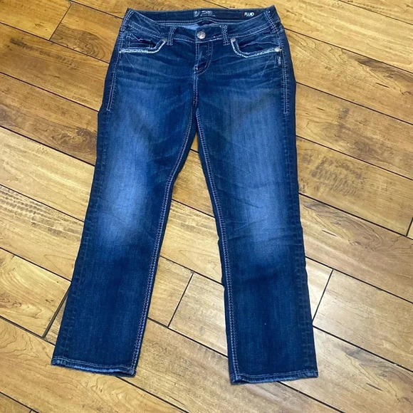 Silver aiko jean capris - Picture 1 of 7